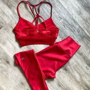 ALO Yoga Scarlet set